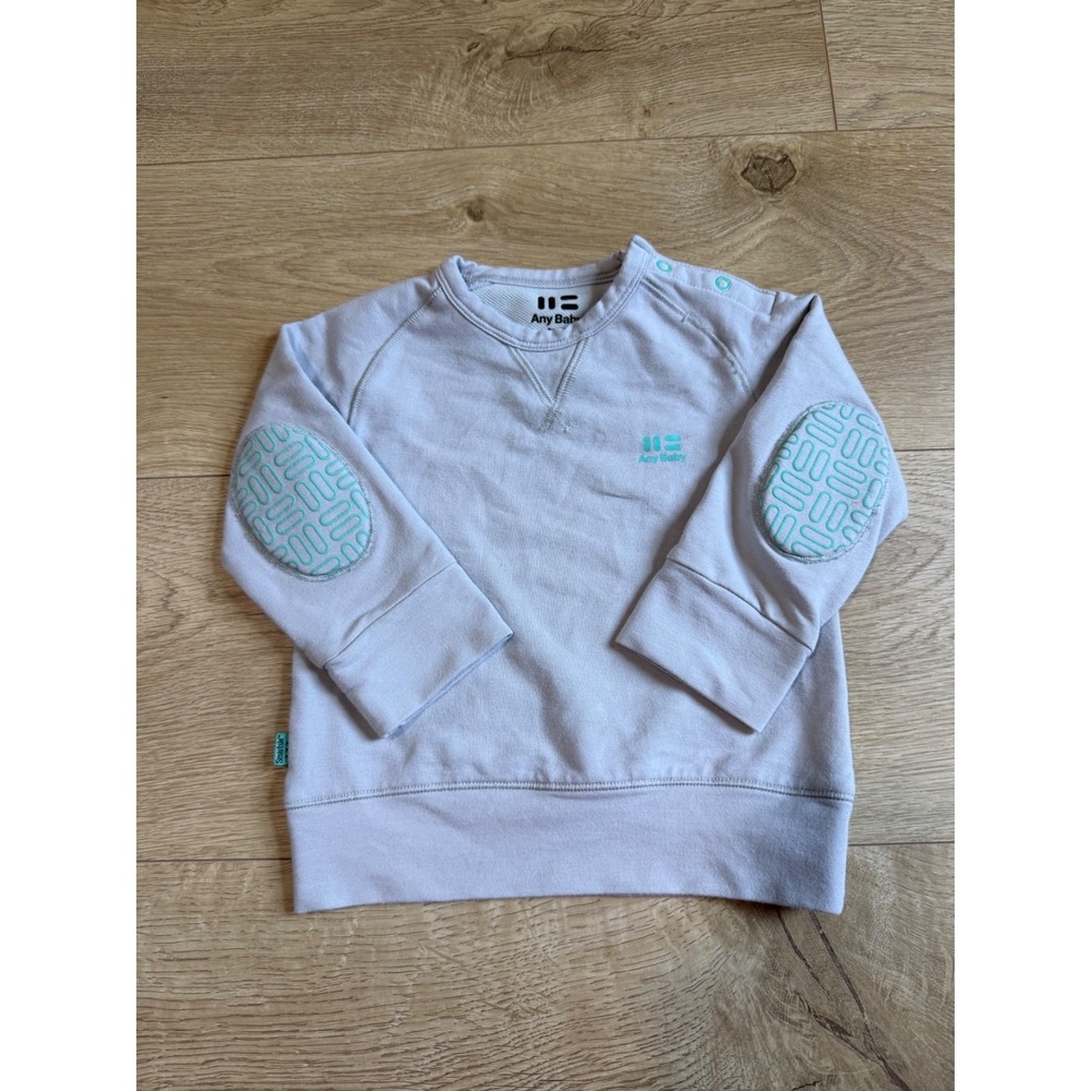 EUC Kids Any Baby Smartsie Crew Top cushioned elbow patches crawling size 12-18M